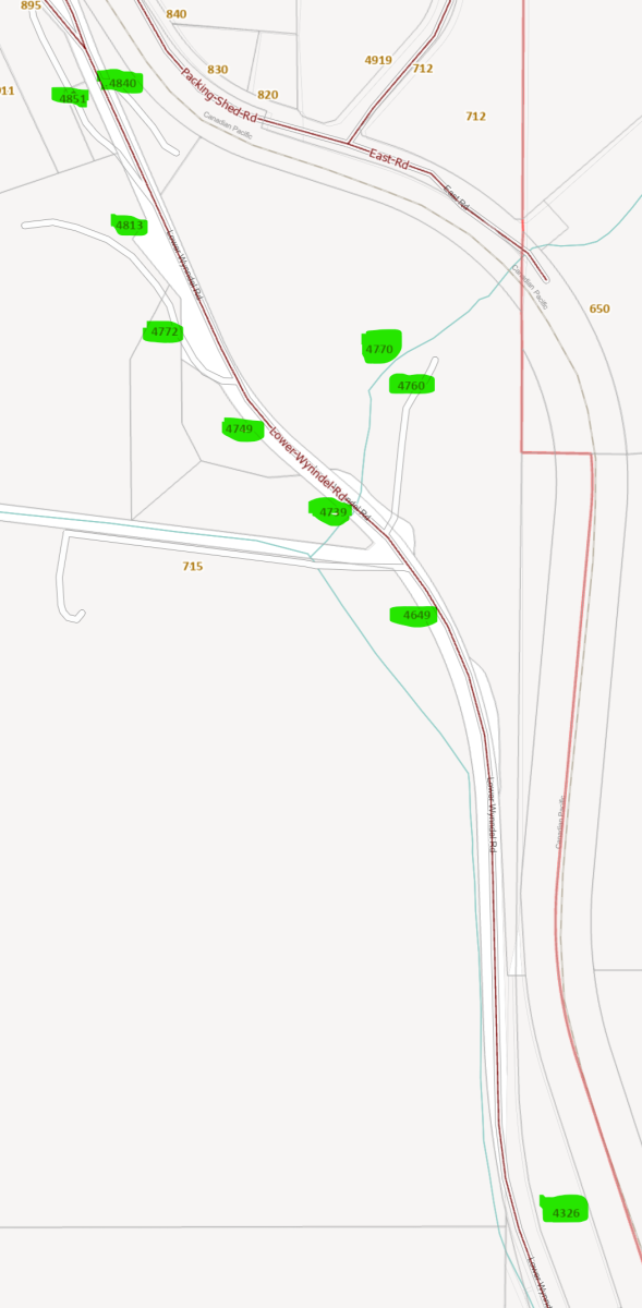 map of water shutoff